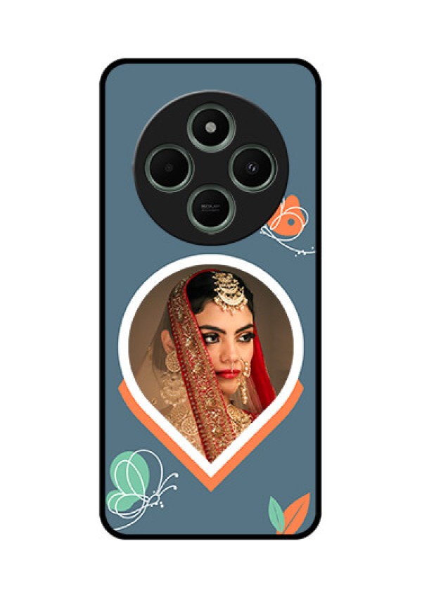 redmi A4 5G Custom Glass Phone Case - Droplet Butterflies Design