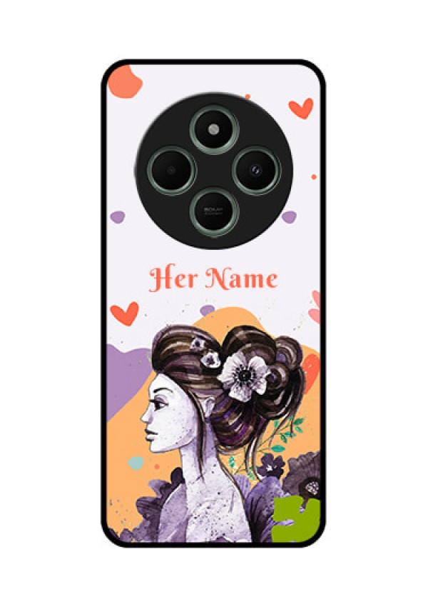 redmi A4 5G Custom Glass Phone Case - Woman And Nature Design