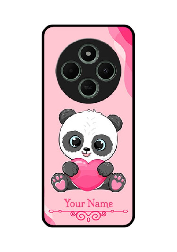 redmi A4 5G Custom Glass Phone Case - Cute Panda Design