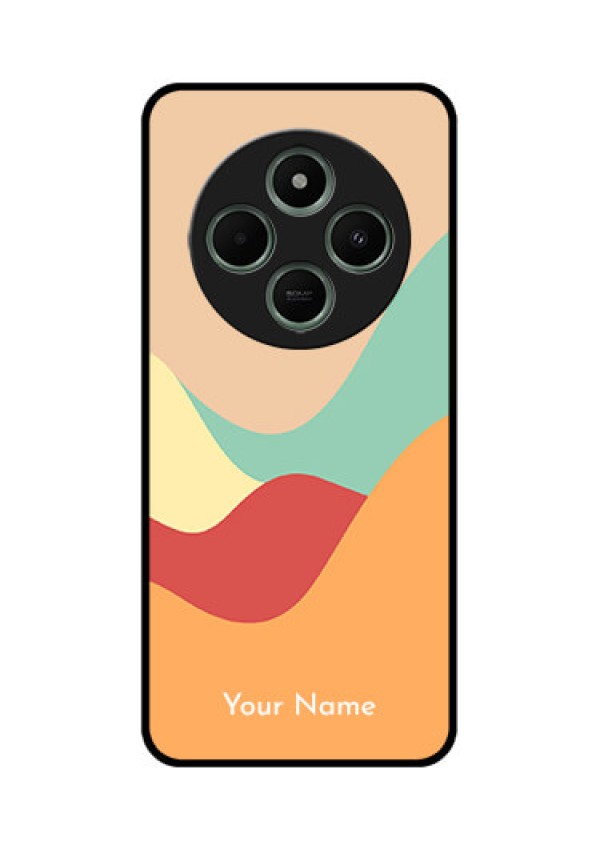 redmi A4 5G Custom Glass Phone Case - Ocean Waves Multi - Colour Design