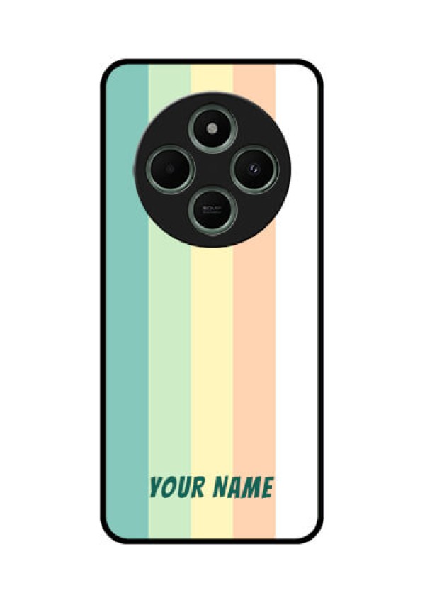 redmi A4 5G Custom Glass Phone Case - Multi - Colour Stripes Design