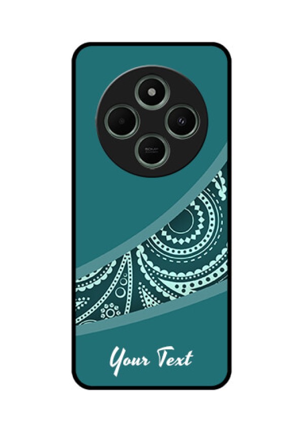 redmi A4 5G Custom Glass Phone Case - Semi Visible Floral Design