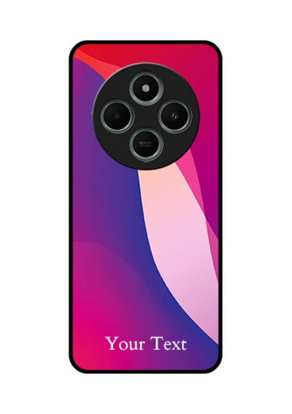 redmi A4 5G Custom Glass Phone Case - Digital Abstract Overlap Design