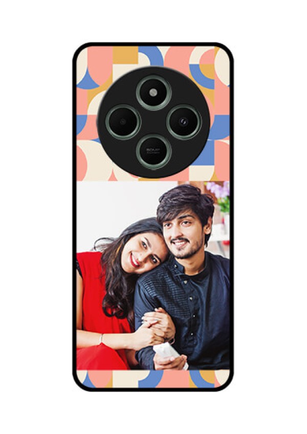 redmi A4 5G Custom Glass Phone Case - Semi - Circle Maze Pattern Design