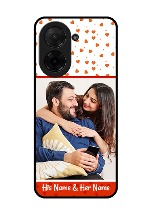 Xiaomi Redmi A5 Custom Glass Phone Case - Orange Love Symbol Design