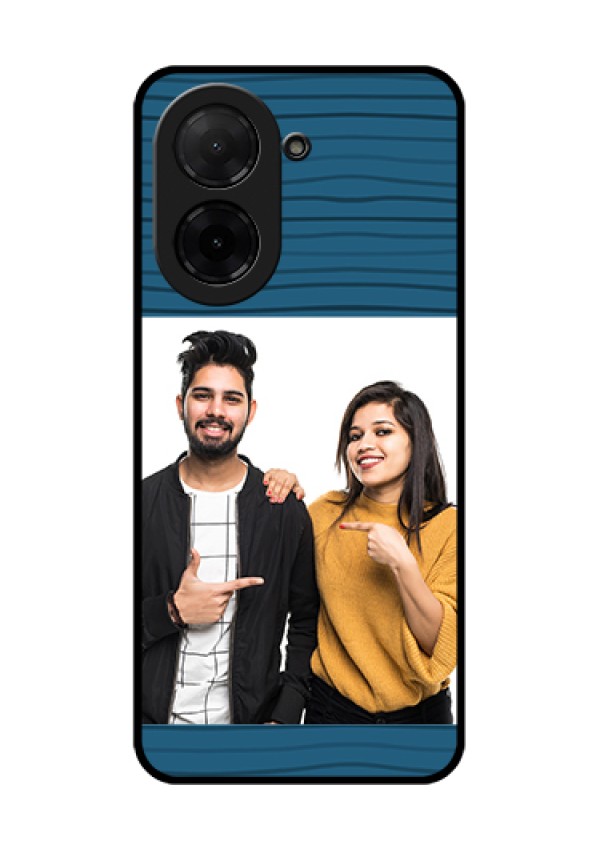 Xiaomi Redmi A5 Custom Glass Phone Case - Blue Pattern Cover Design