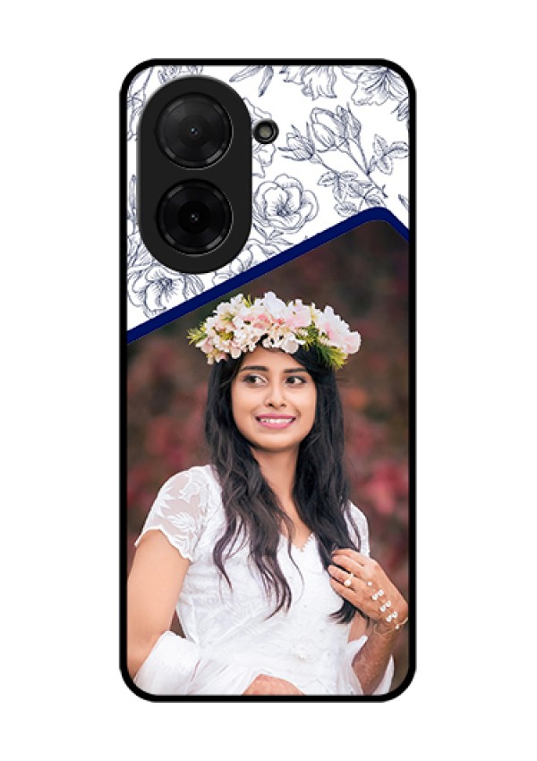 Xiaomi Redmi A5 Custom Glass Phone Case - Classy Floral Design