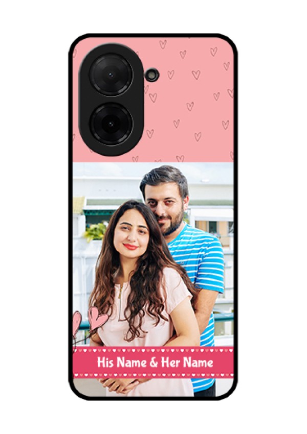 Xiaomi Redmi A5 Custom Glass Phone Case - Love Design Peach Color