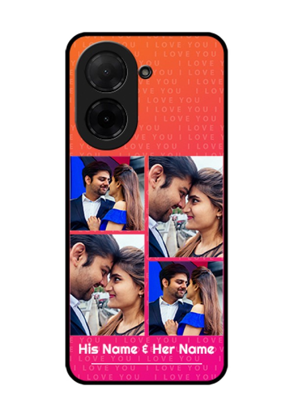 Xiaomi Redmi A5 Custom Glass Phone Case - I Love You Pink Design