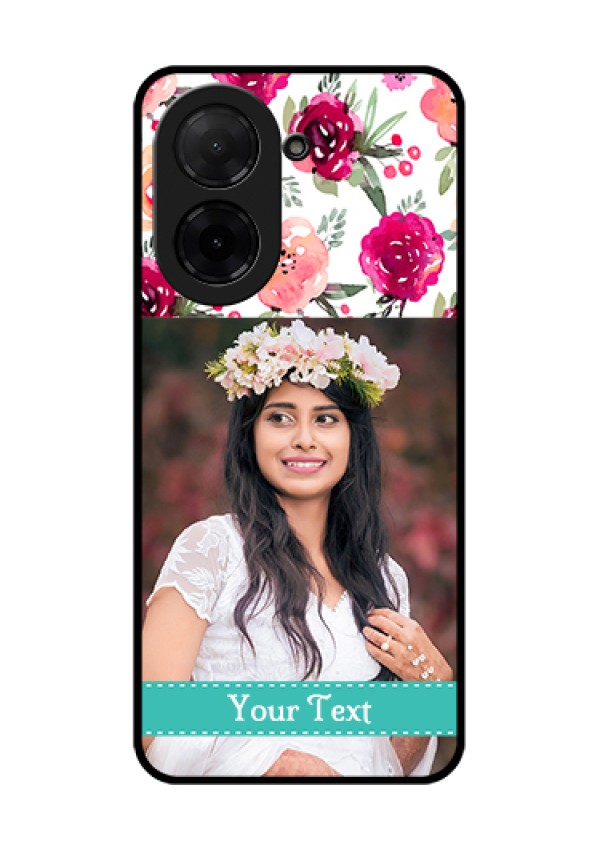 Xiaomi Redmi A5 Custom Glass Phone Case - Water Colors Floral Design