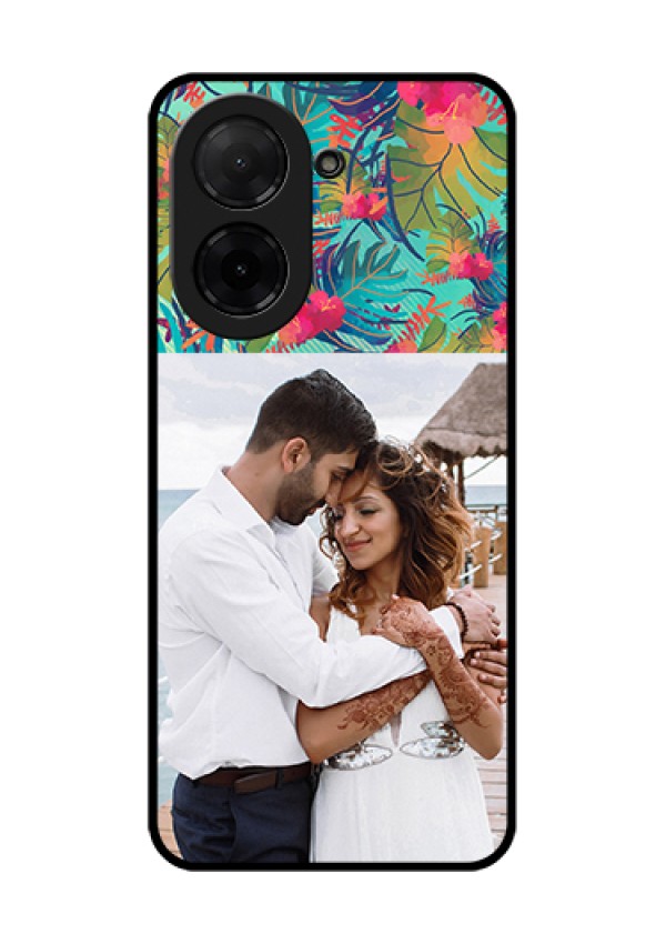 Xiaomi Redmi A5 Custom Glass Phone Case - Watercolor Floral Design