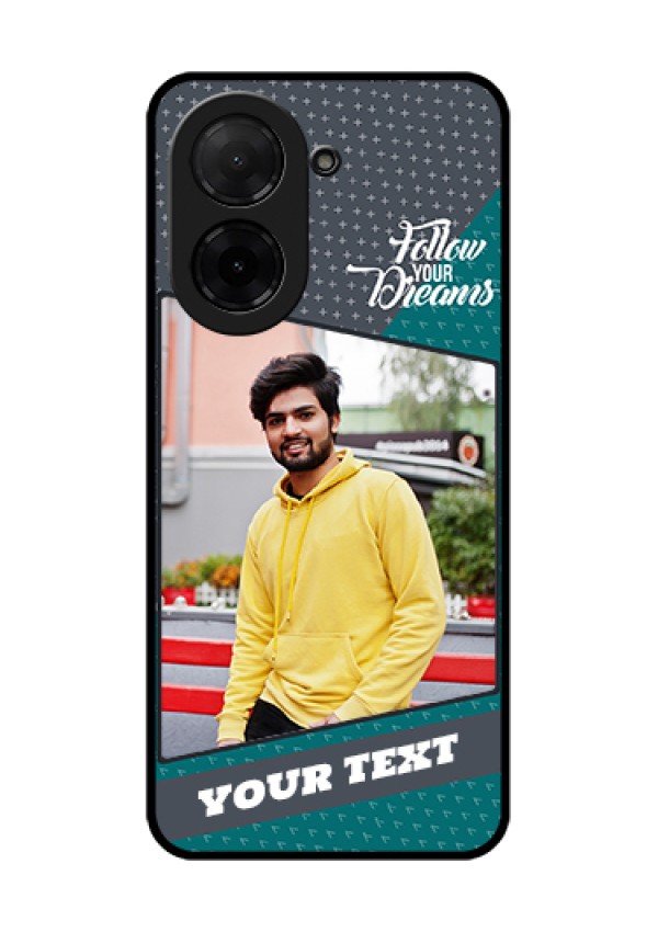 Xiaomi Redmi A5 Custom Glass Phone Case - Background Pattern Design With Quote