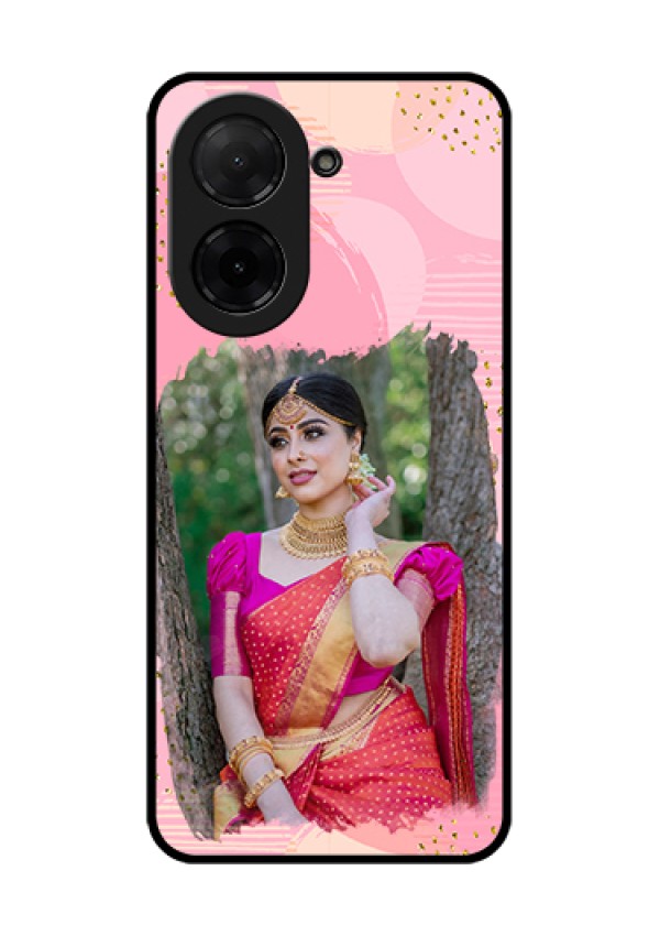 Xiaomi Redmi A5 Custom Glass Phone Case - Gold Glitter Splash Design