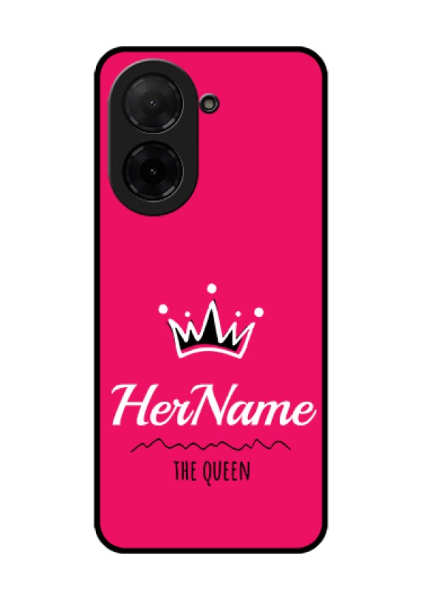 Xiaomi Redmi A5 Custom Glass Phone Case - Queen With Name Design