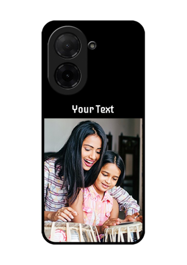 Xiaomi Redmi A5 Custom Glass Phone Case - Photo With Name Design