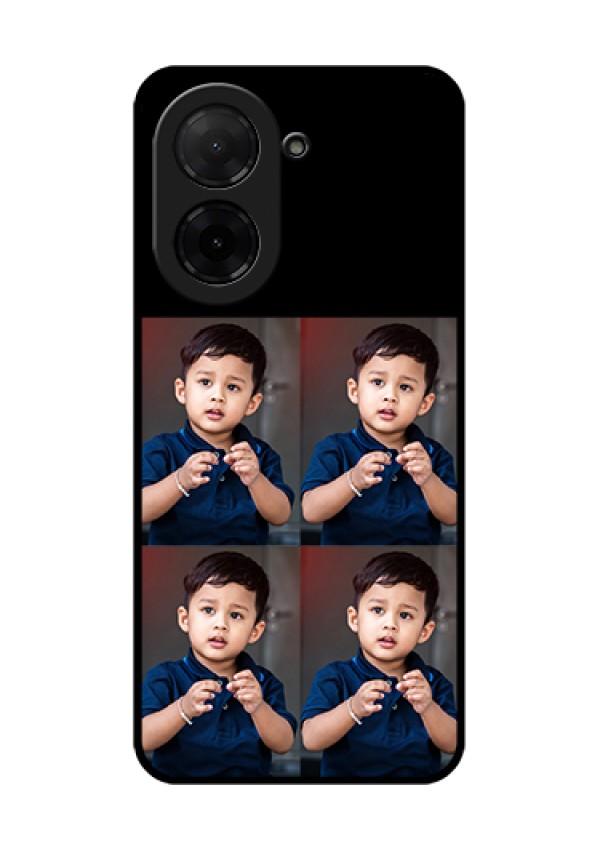 Xiaomi Redmi A5 Custom Glass Phone Case - 4 Image Holder Design