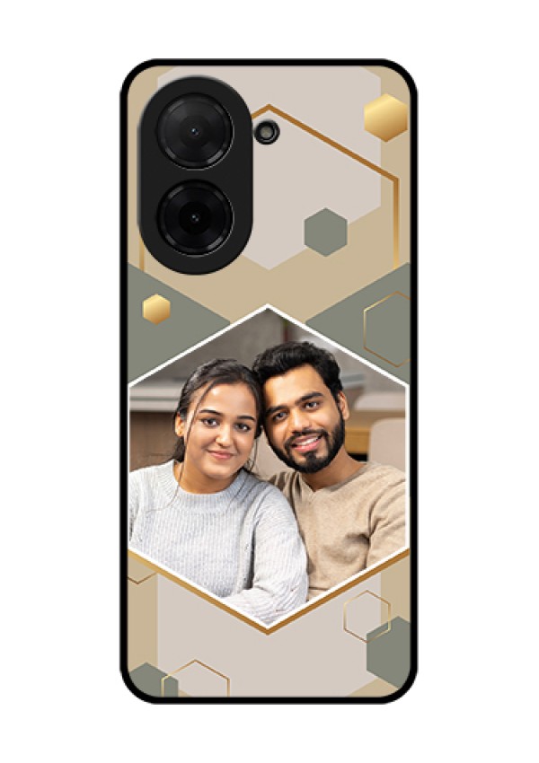 Xiaomi Redmi A5 Custom Glass Phone Case - Stylish Hexagon Pattern Design