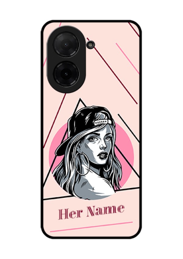 Xiaomi Redmi A5 Custom Glass Phone Case - Rockstar Girl Design