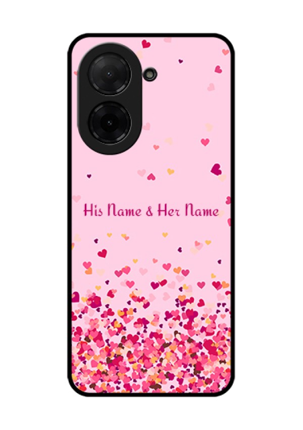 Xiaomi Redmi A5 Custom Glass Phone Case - Floating Hearts Design