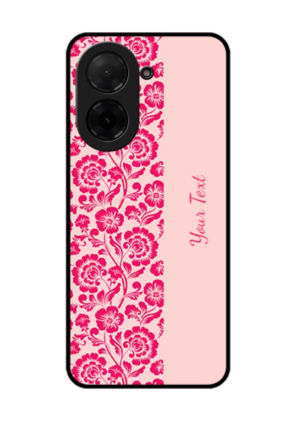 Xiaomi Redmi A5 Custom Glass Phone Case - Attractive Floral Pattern Design