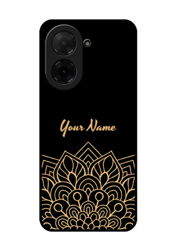 Xiaomi Redmi A5 Custom Glass Phone Case - Golden Mandala Design