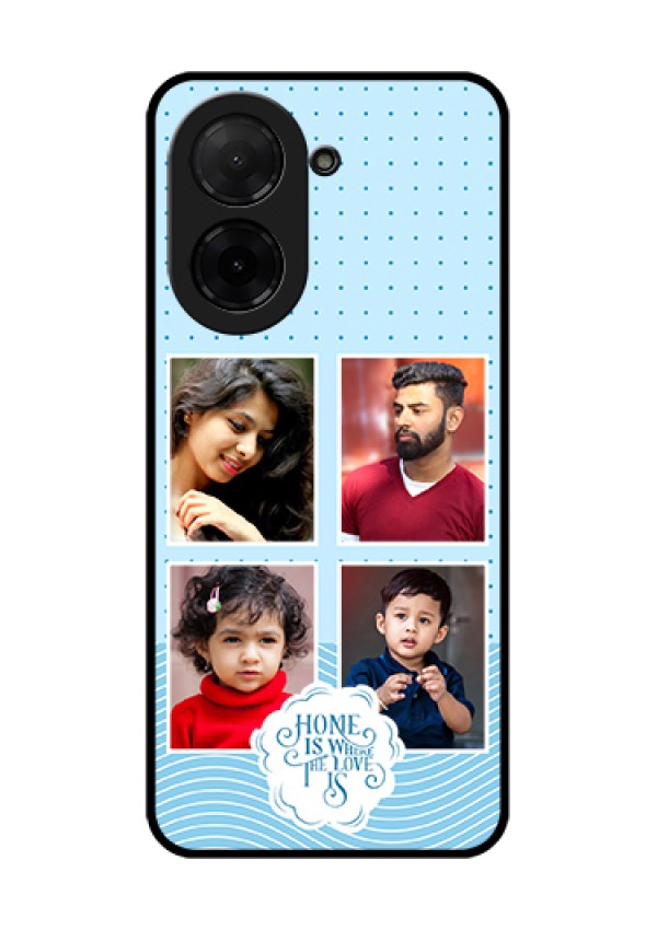 Xiaomi Redmi A5 Custom Glass Phone Case - Cute Love Quote With 4 Pic Upload Design