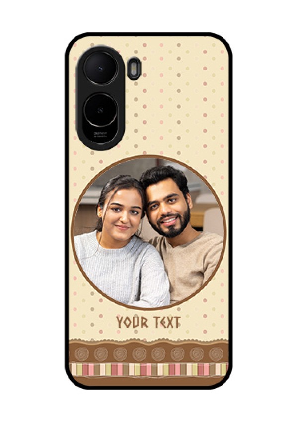 Xiaomi Redmi A7 Pro 5G Custom Glass Phone Case - Brown Dotted Mobile Case Design