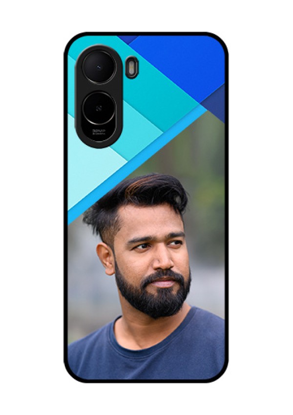 Xiaomi Redmi A7 Pro 5G Custom Glass Phone Case - Blue Pattern Design