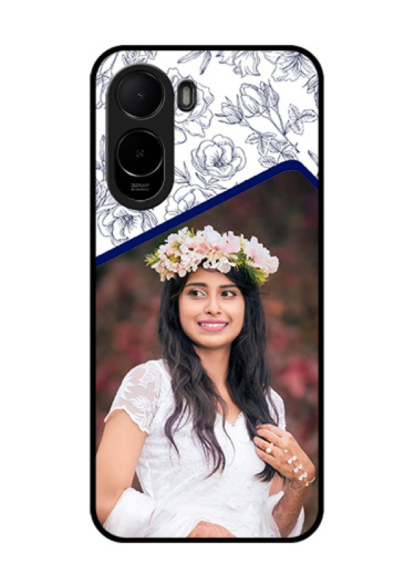 Xiaomi Redmi A7 Pro 5G Custom Glass Phone Case - Classy Floral Design