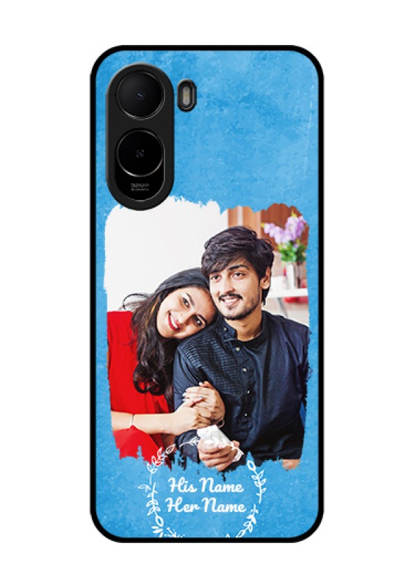 Xiaomi Redmi A7 Pro 5G Custom Glass Phone Case - Blue Color Vintage Design