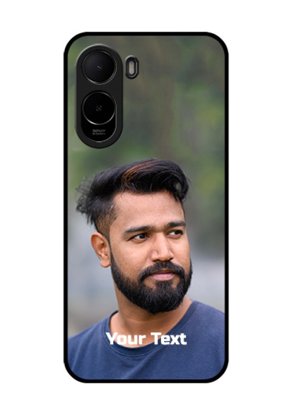 Xiaomi Redmi A7 Pro 5G Custom Glass Phone Case - Photo With Text Design