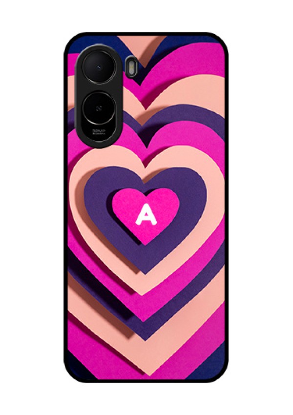 Xiaomi Redmi A7 Pro 5G Custom Glass Phone Case - Cute Heart Pattern Design