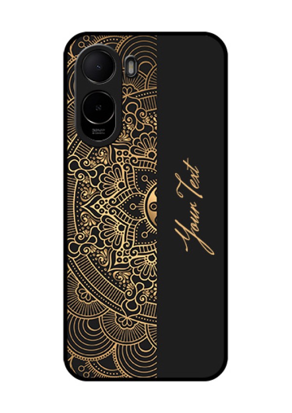 Xiaomi Redmi A7 Pro 5G Custom Glass Phone Case - Mandala Art With Custom Text Design