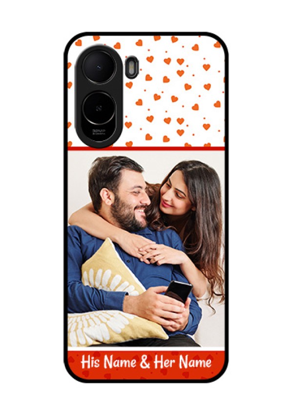 Xiaomi Redmi A7 Pro Custom Glass Phone Case - Orange Love Symbol Design