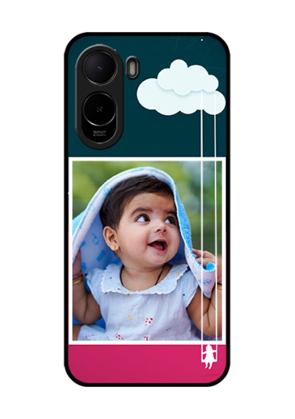 Xiaomi Redmi A7 Pro Custom Glass Phone Case - Cute Girl With Cloud Design
