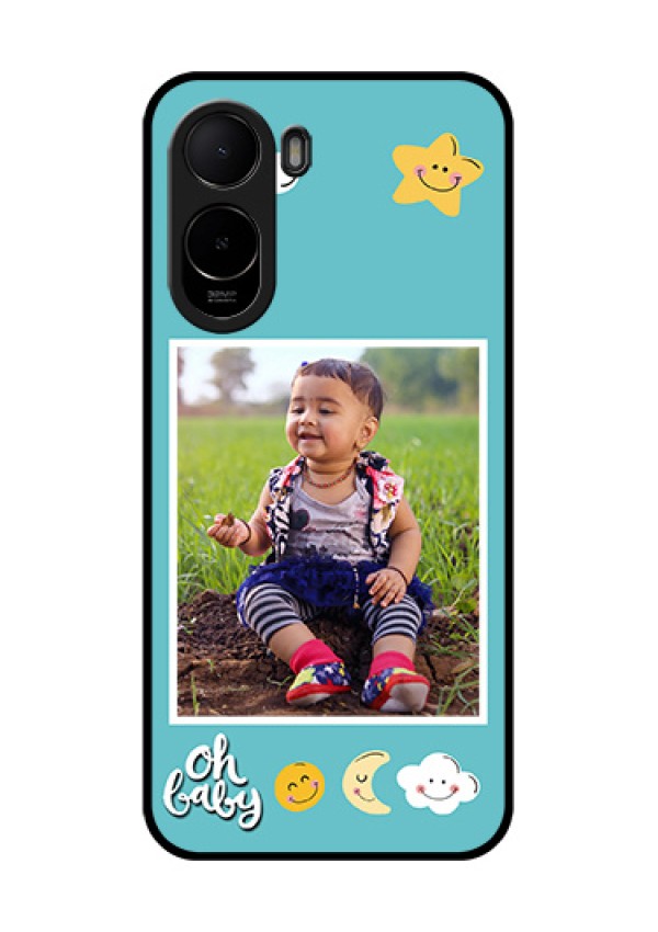Xiaomi Redmi A7 Pro Custom Glass Phone Case - Smiley Kids Stars Design