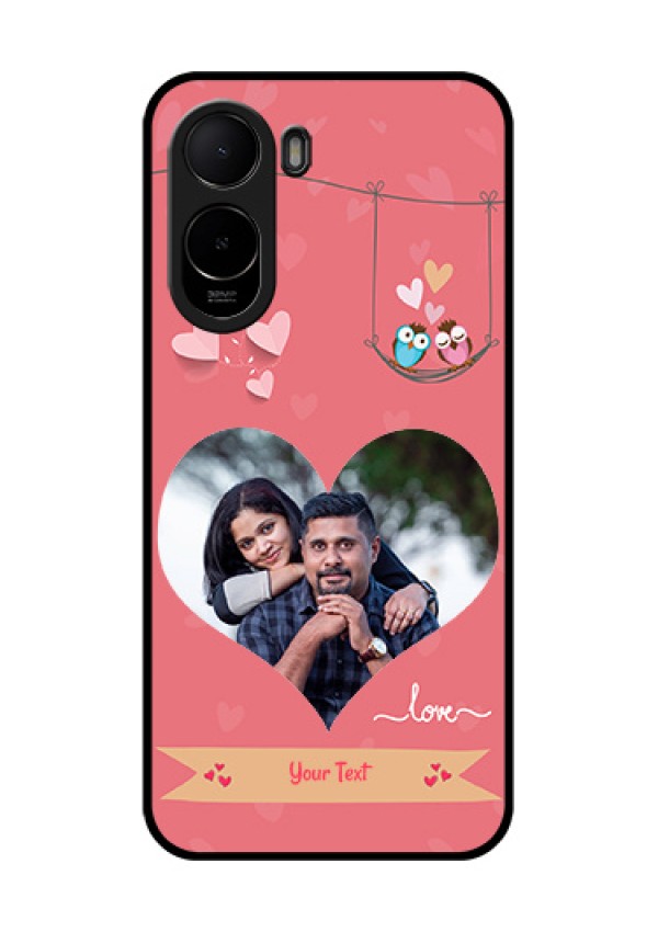 Xiaomi Redmi A7 Pro Custom Glass Phone Case - Peach Color Love Design