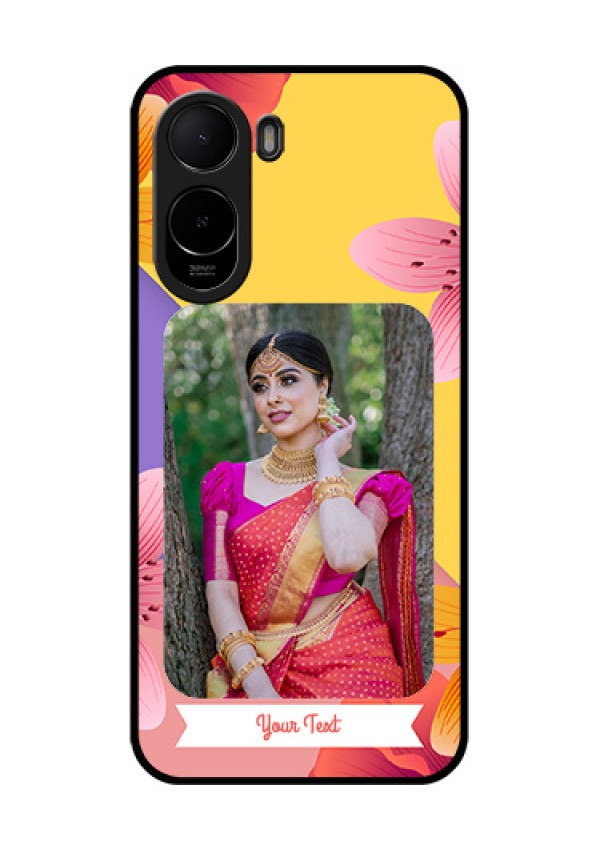Xiaomi Redmi A7 Pro Custom Glass Phone Case - 3 Image With Vintage Floral Design