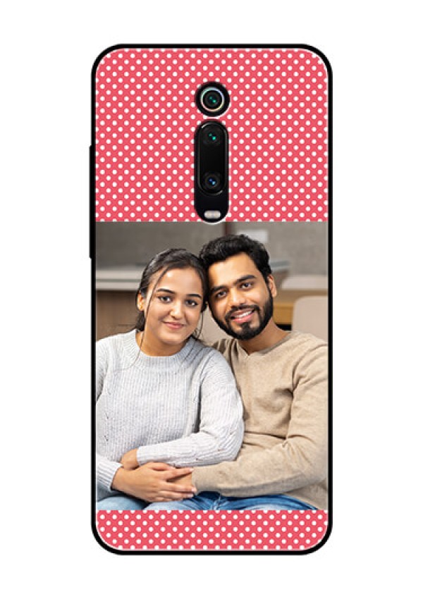 Redmi K20 Pro Custom Glass Phone Case  - White Dotted Design
