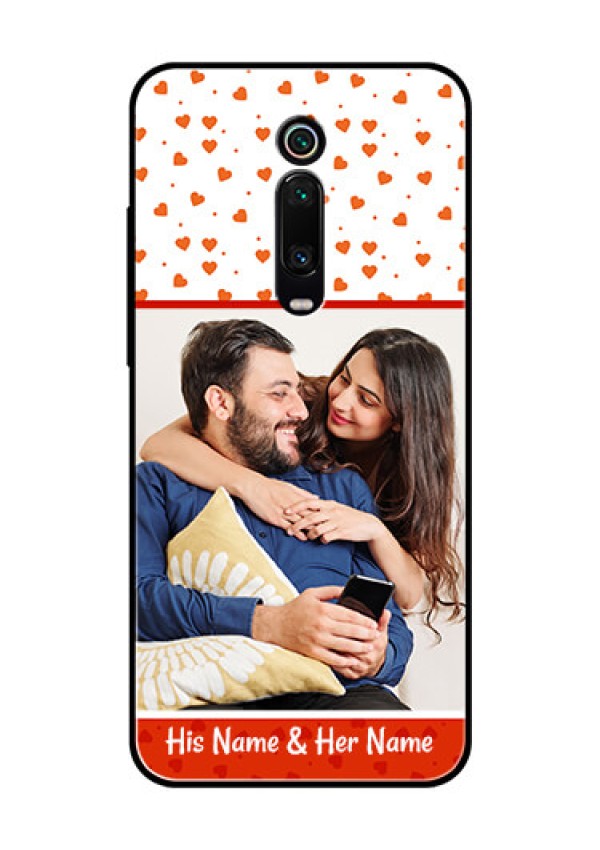 Redmi K20 Pro Custom Glass Phone Case  - Orange Love Symbol Design