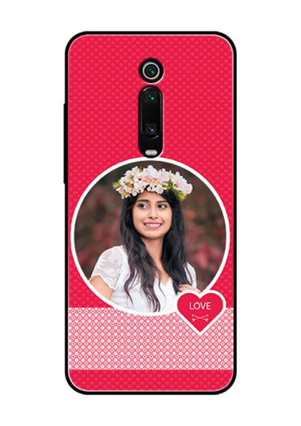 Redmi K20 Pro Personalised Glass Phone Case  - Pink Pattern Design