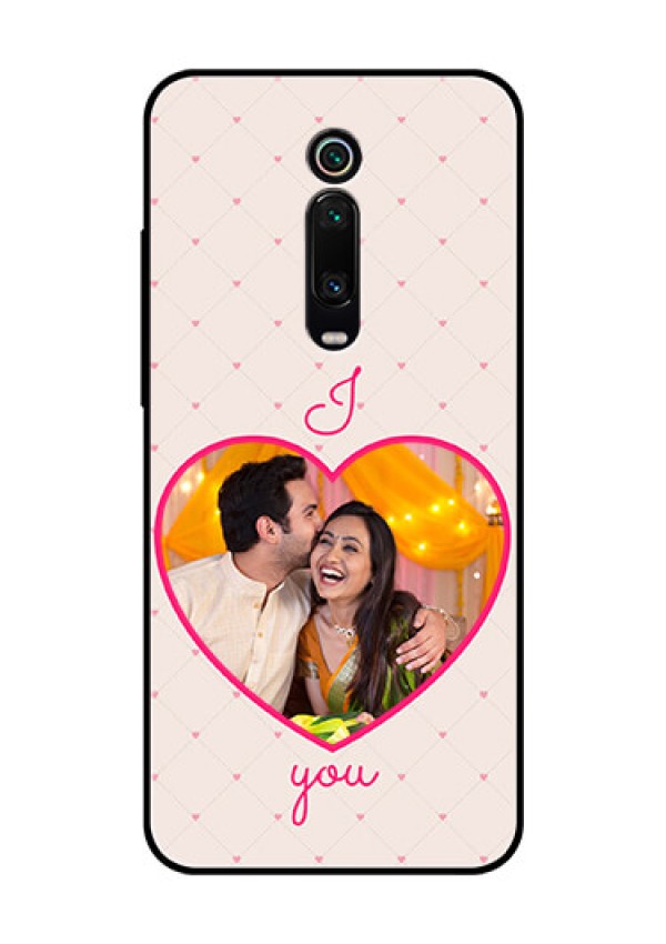 Redmi K20 Pro Custom Glass Mobile Case  - Heart Shape Design