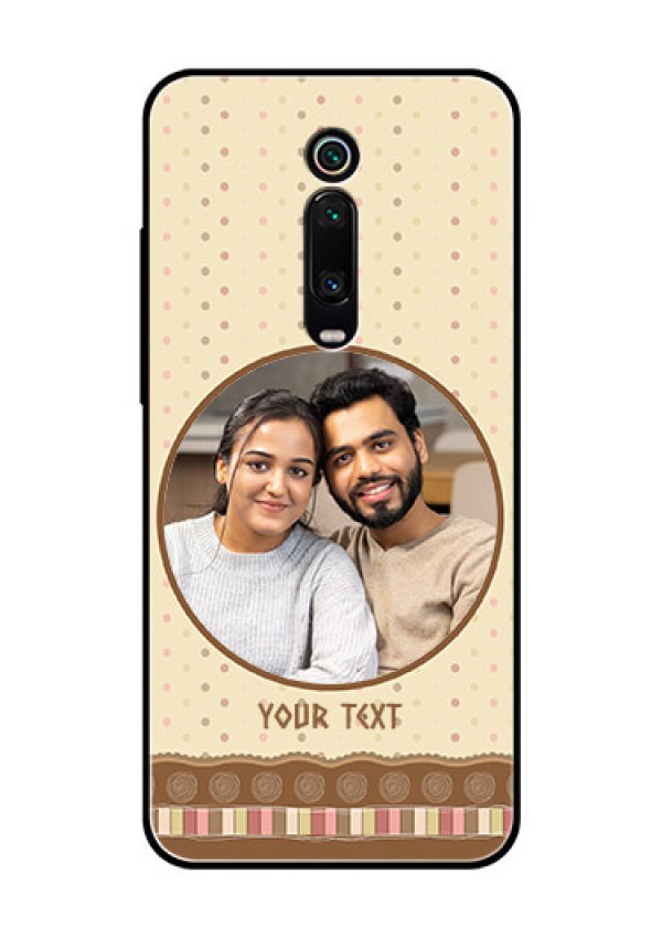 Redmi K20 Pro Custom Glass Mobile Case  - Brown Dotted Mobile Case Design
