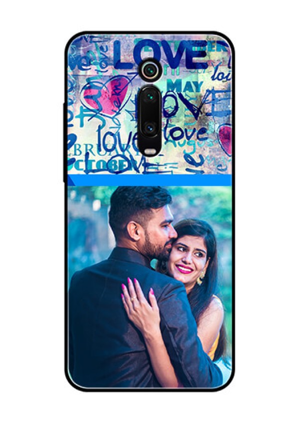 Redmi K20 Pro Custom Glass Mobile Case  - Colorful Love Design
