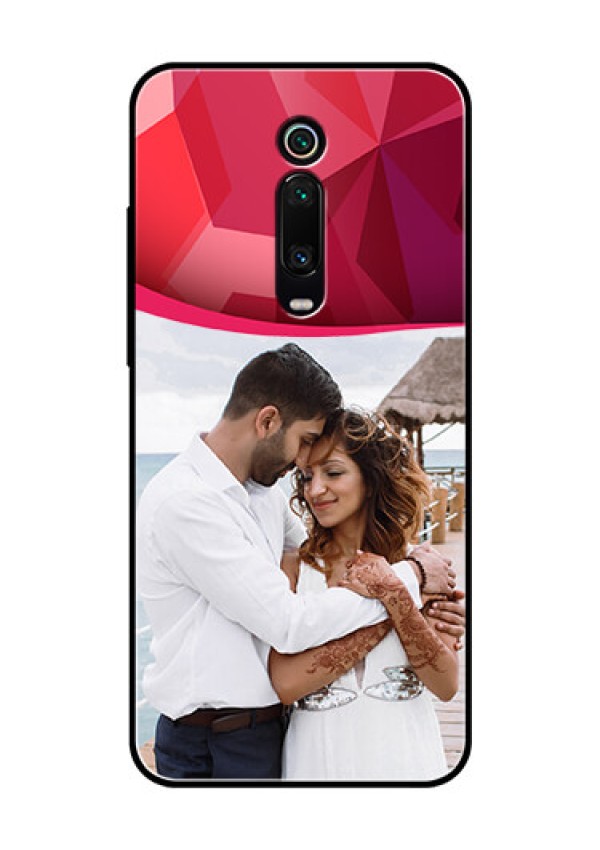 Redmi K20 Pro Custom Glass Mobile Case  - Red Abstract Design