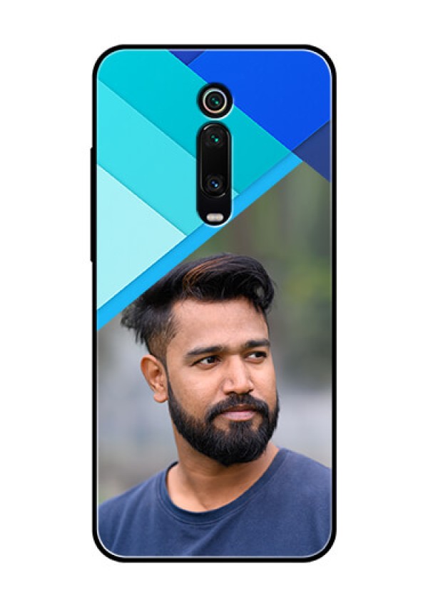 Redmi K20 Pro Custom Glass Phone Case  - Blue Pattern Design