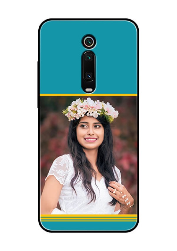 Redmi K20 Pro Custom Glass Phone Case  - Yellow & Blue Design 