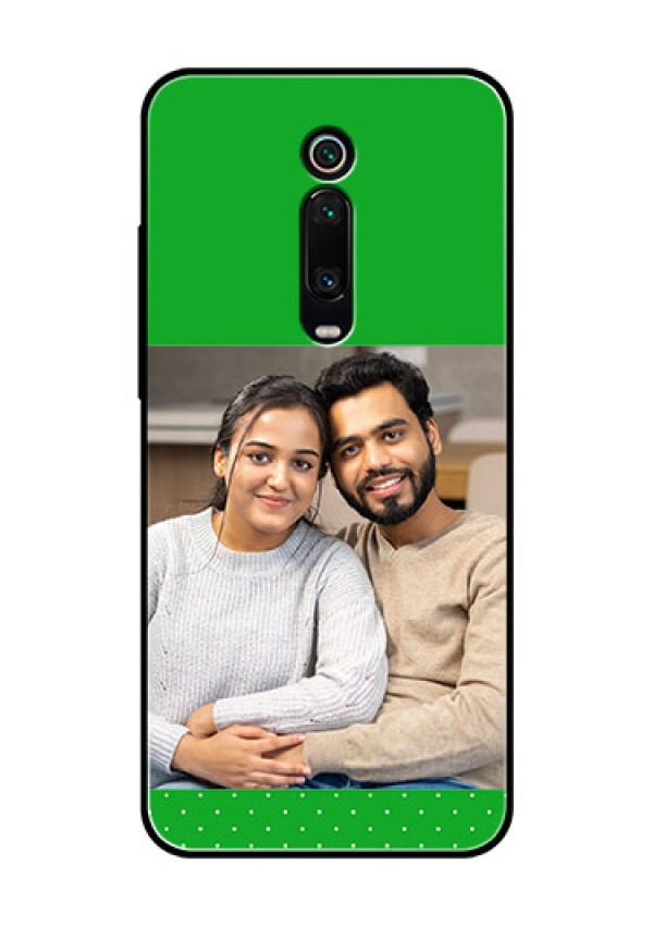 Redmi K20 Pro Personalized Glass Phone Case  - Green Pattern Design