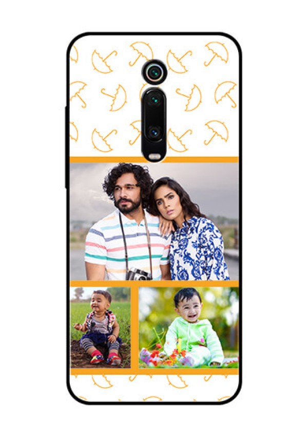 Redmi K20 Pro Custom Glass Mobile Case  - Yellow Pattern Design