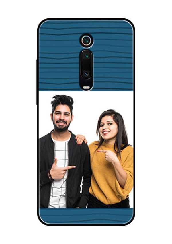 Redmi K20 Pro Custom Glass Phone Case  - Blue Pattern Cover Design